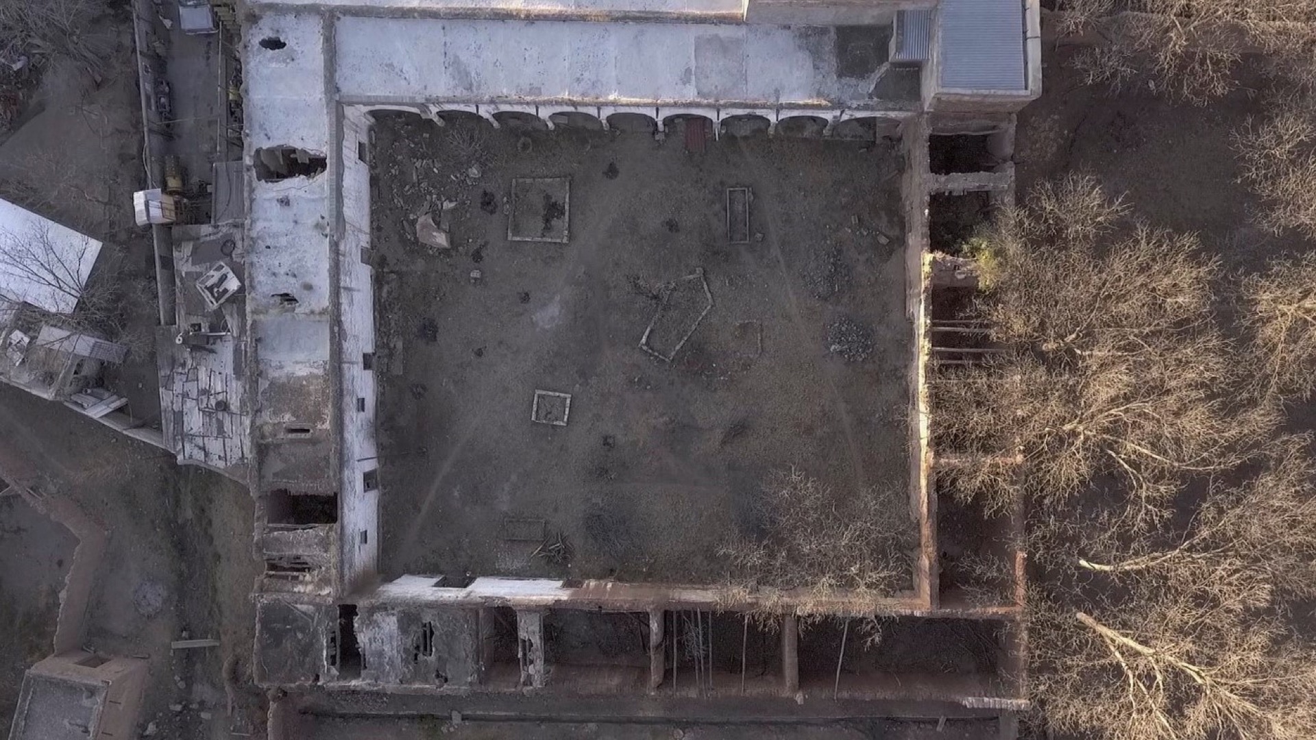 Toma aérea de la hacienda
